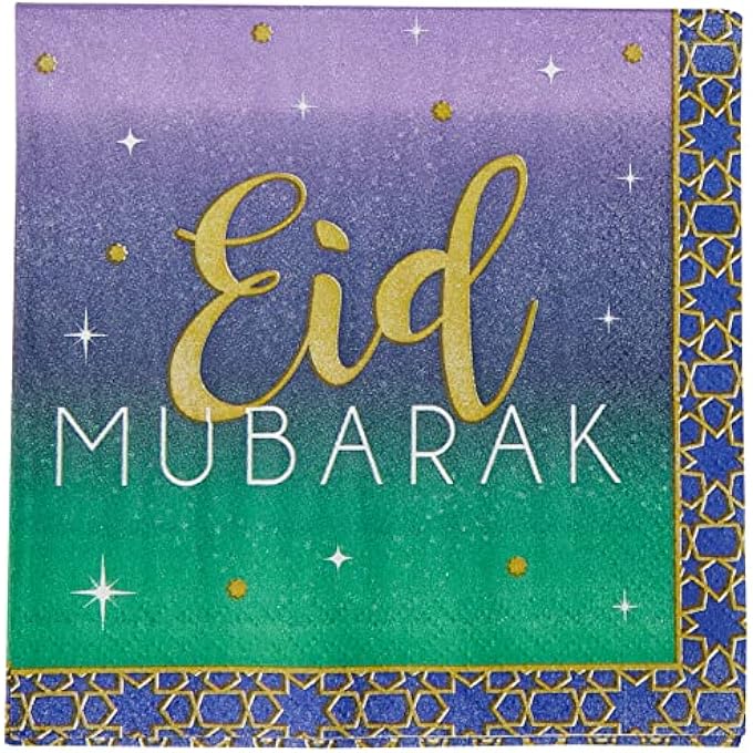 501962 EID 2-PLY BEVERAGE NAPKINS 25CM-16 PCS, PAPER, MULTICOLOURED - Image 1